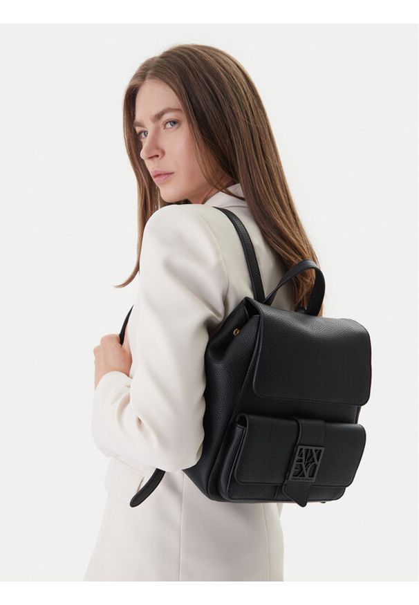 Armani Exchange Plecak XW002591 AF11902 UC001 Czarny. Kolor: czarny. Materiał: skóra
