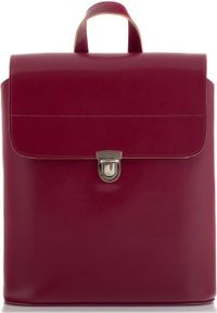 Belveder Amarantowy Plecak Damski Skóra Telimene T9AR. Kolor: różowy. Materiał: skóra #1