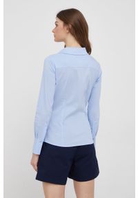 Pennyblack koszula damska slim z kołnierzykiem klasycznym. Typ kołnierza: kołnierzyk klasyczny. Kolor: niebieski. Materiał: tkanina. Wzór: gładki. Styl: klasyczny #2