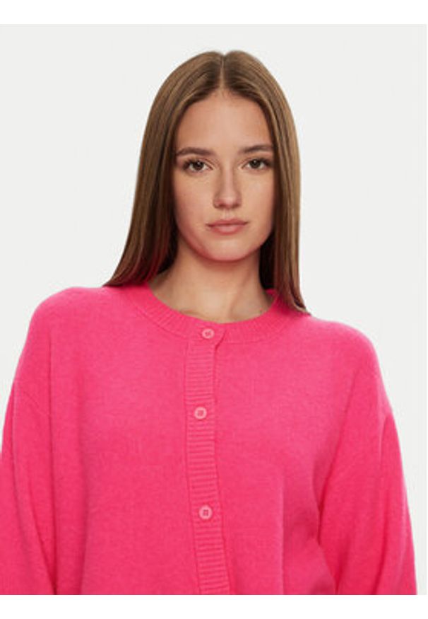 AMERICAN VINTAGE - American Vintage Kardigan Damsville DAM19EH24 Różowy Loose Fit. Kolor: różowy. Materiał: syntetyk. Styl: vintage