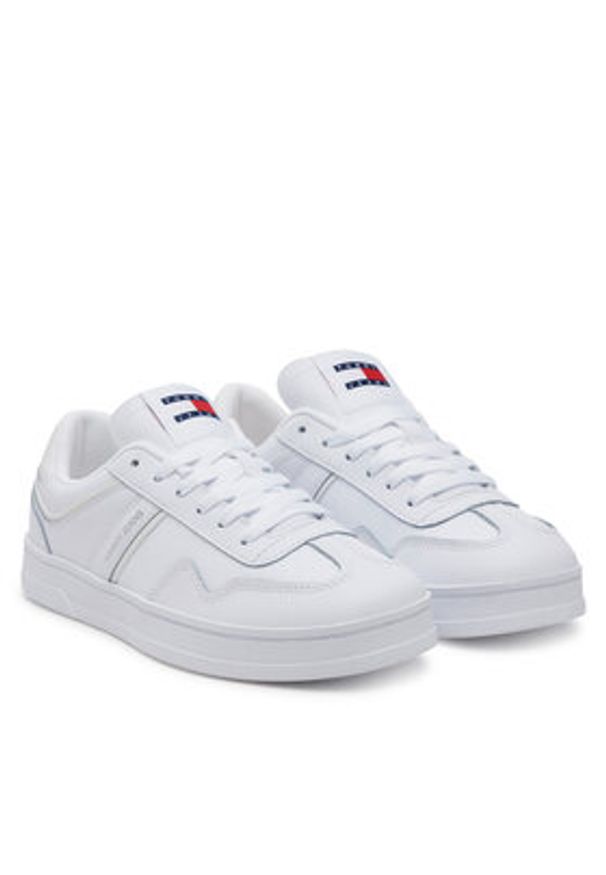 Tommy Jeans Sneakersy The Greenwich Leather EN0EN02794 Biały. Kolor: biały. Materiał: skóra