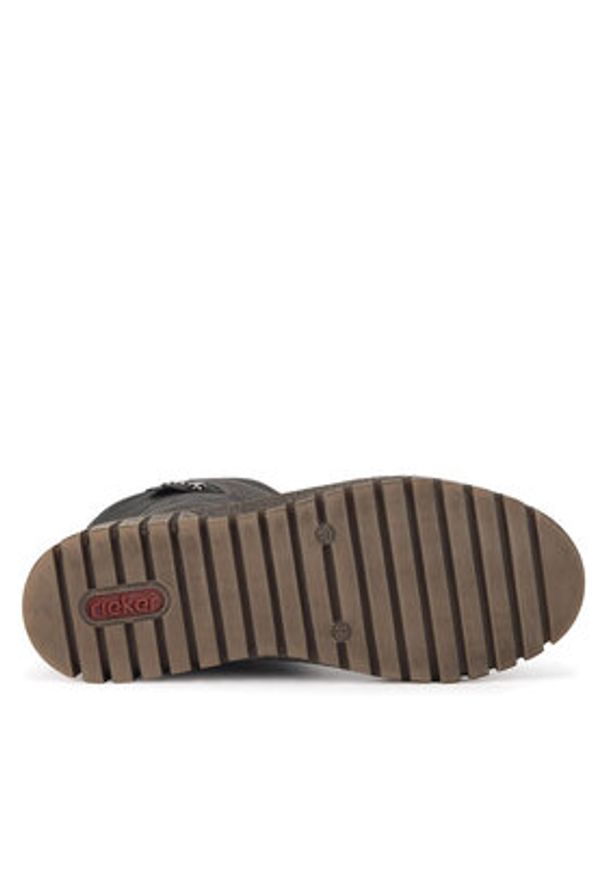 Rieker Kozaki Y3466-00 Czarny. Kolor: czarny. Materiał: materiał
