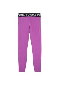 Puma - Damskie Legginsy Treningowe Strong Training Leggings. Kolor: fioletowy. Sport: turystyka piesza