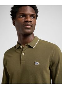 Lee - MESKA KOSZULKA LEE LS PIQUE POLO ARMY GREEN 112370566. Typ kołnierza: polo #5