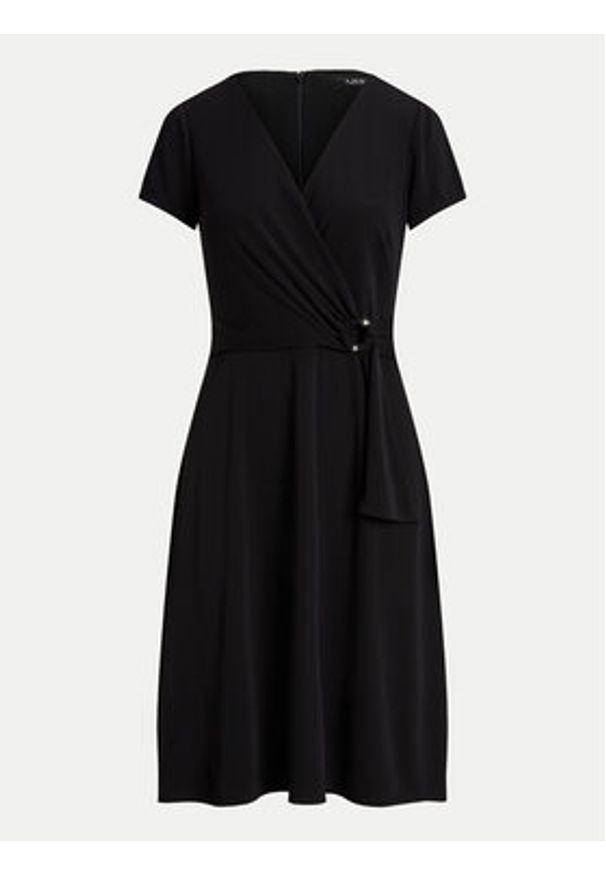 Lauren Ralph Lauren - LAUREN RALPH LAUREN Sukienka codzienna 250868161003 Czarny Regular Fit. Okazja: na co dzień. Kolor: czarny. Materiał: syntetyk. Typ sukienki: proste. Styl: casual