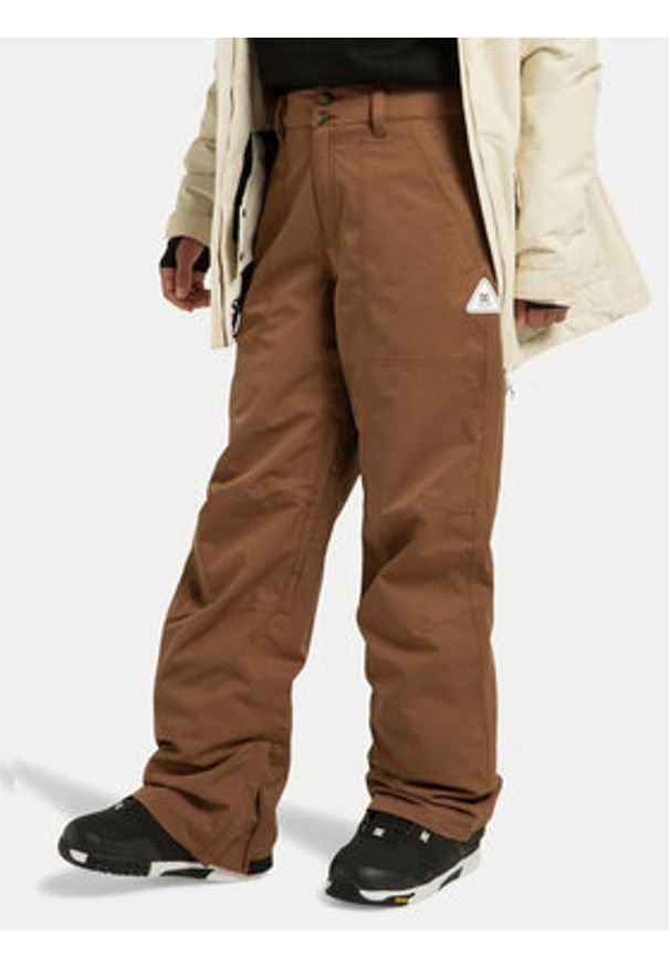 DC Shoes Spodnie snowboardowe Riveter ADJTP03032 Brązowy Regular Fit. Kolor: brązowy. Materiał: syntetyk. Sport: snowboard