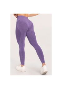 GYM GLAMOUR - Legginsy fitness damskie Gym Glamour seamless. Kolor: fioletowy. Sport: fitness