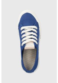 Pepe Jeans tenisówki dziecięce. Nosek buta: okrągły. Zapięcie: sznurówki. Kolor: niebieski. Materiał: guma #4