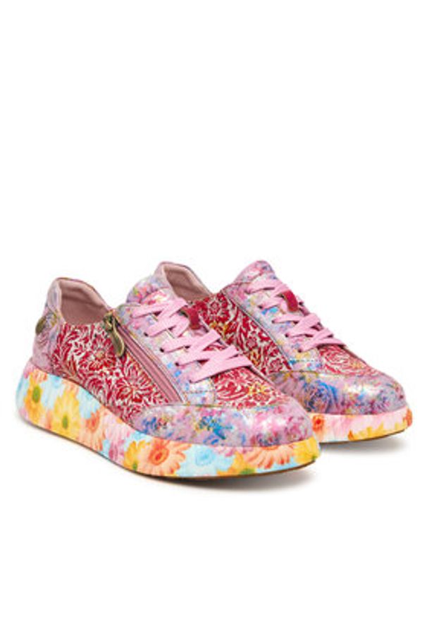 Laura Vita Sneakersy Nikito 57 Różowy. Kolor: różowy. Materiał: skóra