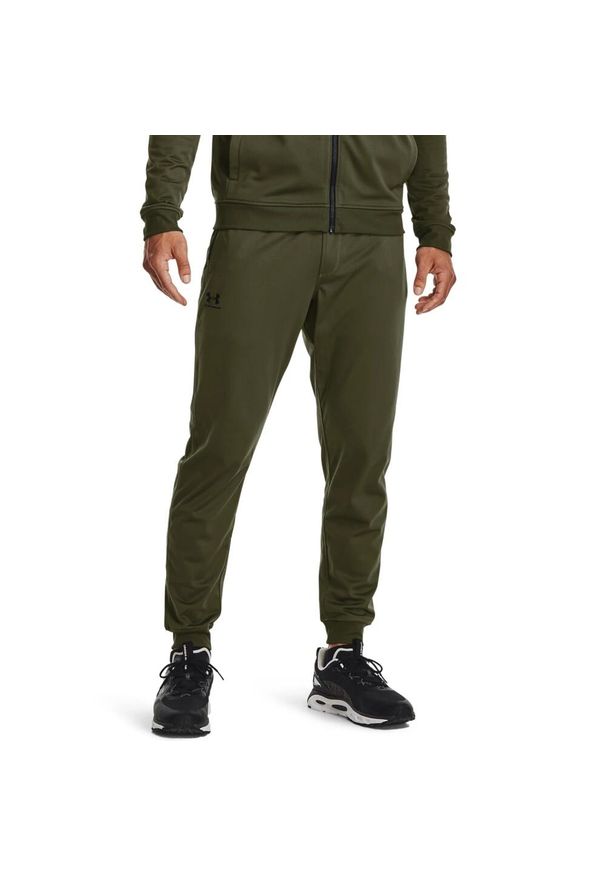 Spodnie dresowe męskie Under Armour Sportstyle Tricot Jogger. Kolor: zielony. Materiał: dresówka. Długość: długie