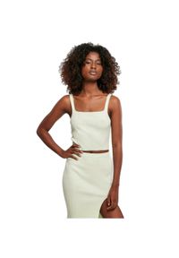 Damska krótka bluzka z dzianiny Urban Classics. Kolor: zielony. Materiał: dzianina. Długość: krótkie #1