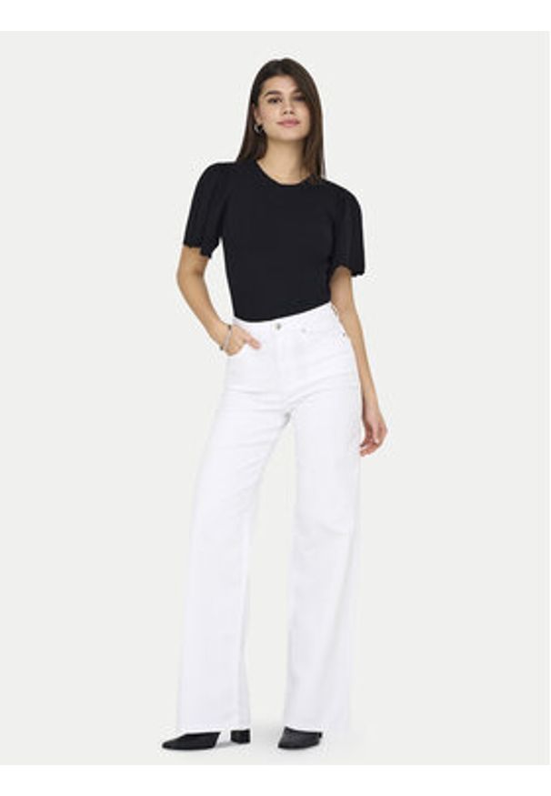 only - ONLY Jeansy Madison 15310632 Biały Wide Leg. Kolor: biały