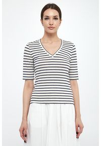 Weekend Max Mara - T-shirt damski lniany Opzione WEEKEND MAX MARA. Materiał: len #3