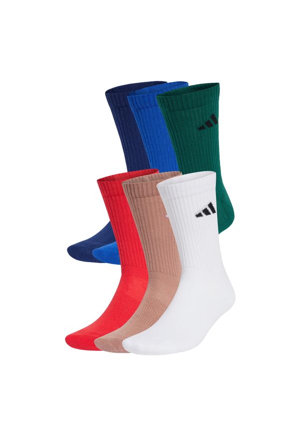 Adidas - Skarpety Cushioned Crew 6 Pairs. Kolor: wielokolorowy, różowy, niebieski