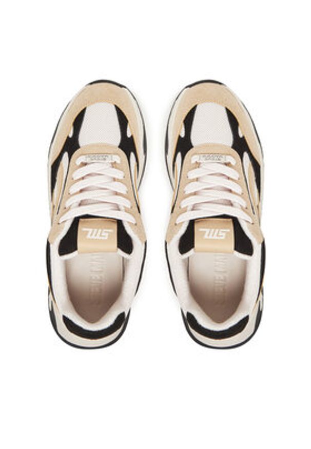 Steve Madden Sneakersy Sneak Peak-E SM19000129 Beżowy. Kolor: beżowy. Materiał: materiał