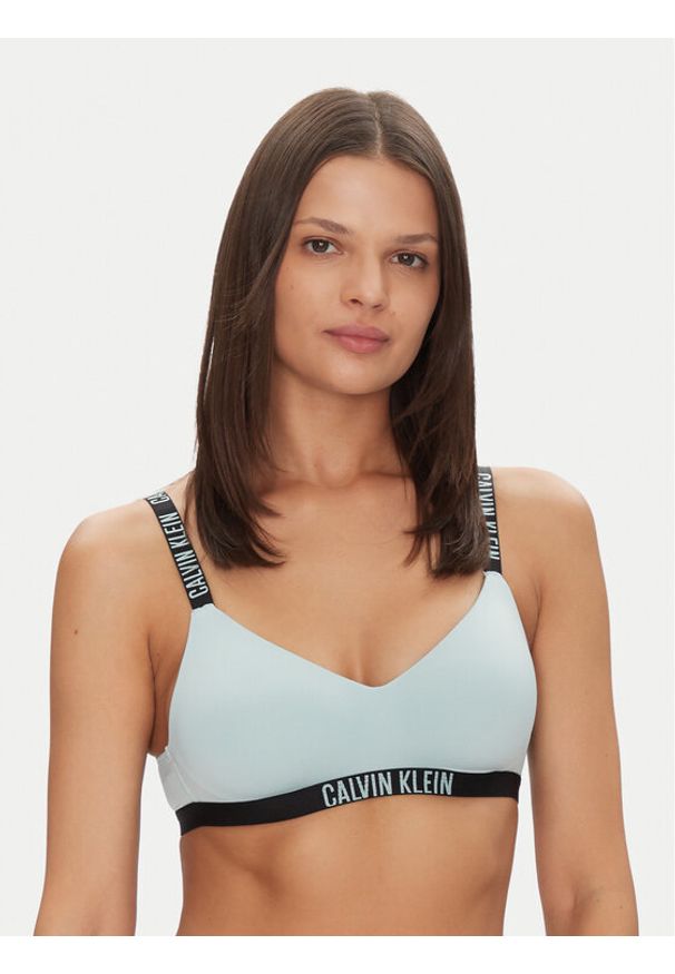Calvin Klein Underwear Biustonosz bezfiszbinowy 000QF7659E Niebieski. Kolor: niebieski. Materiał: syntetyk