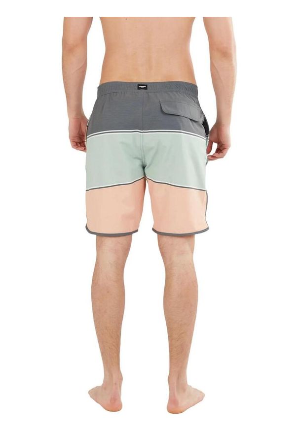 Spodenki plażowe męskie FUNDANGO Neal Boardshort. Okazja: na plażę. Kolor: różowy. Materiał: bawełna, poliester
