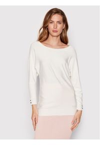 Guess Sweter Adele W2YR34 Z2V62 Biały Regular Fit. Kolor: biały. Materiał: wiskoza #1