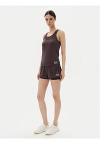 EA7 Emporio Armani Szorty sportowe 7W000240 AF13662 U6278 Brązowy Regular Fit. Kolor: brązowy. Materiał: syntetyk