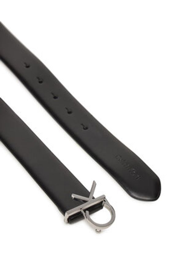 Calvin Klein Pasek Damski Ck Buckle Belt 3.0_Smooth K60K613156 Czarny. Kolor: czarny. Materiał: skóra