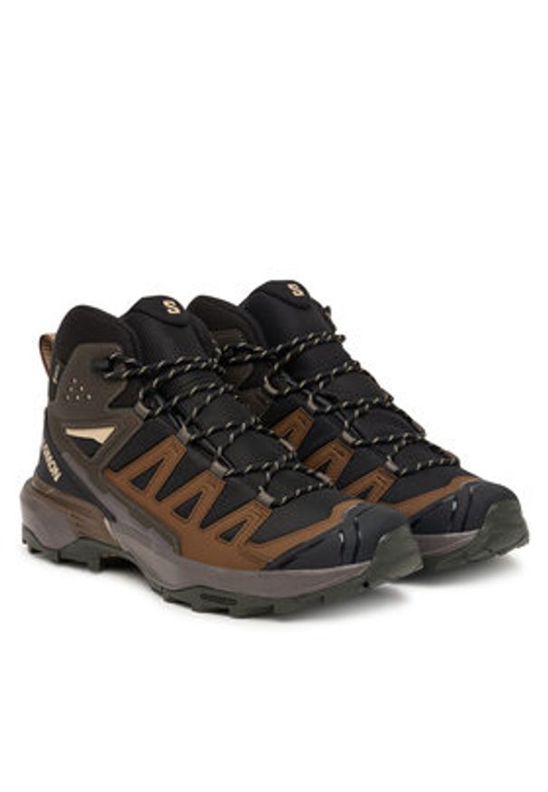 salomon - Salomon Trekkingi X Ultra 360 Mid GTX L45473200 Czarny. Kolor: czarny. Materiał: skóra. Sport: turystyka piesza