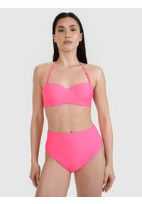4f - 4F Góra od bikini damska - różowa XL. Kolor: różowy. Materiał: materiał, włókno, syntetyk, elastan