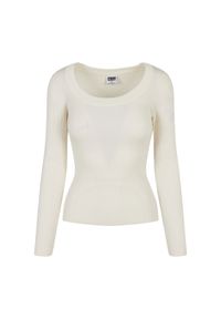 Sweter damski Urban Classics wide neckline. Kolor: biały. Materiał: materiał, polar. Sezon: zima #1