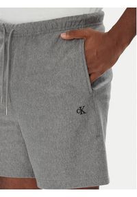 Calvin Klein Jeans Szorty sportowe Premium Terry LV04RC280G Szary Regular Fit. Kolor: szary. Materiał: bawełna. Styl: sportowy #5