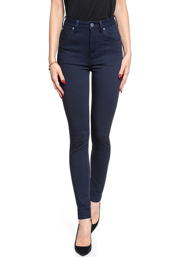 Lee - SPODNIE DAMSKIE LEE SCARLETT SUPER HIGH BLACK INDIGO L30LELLJ 112106483
