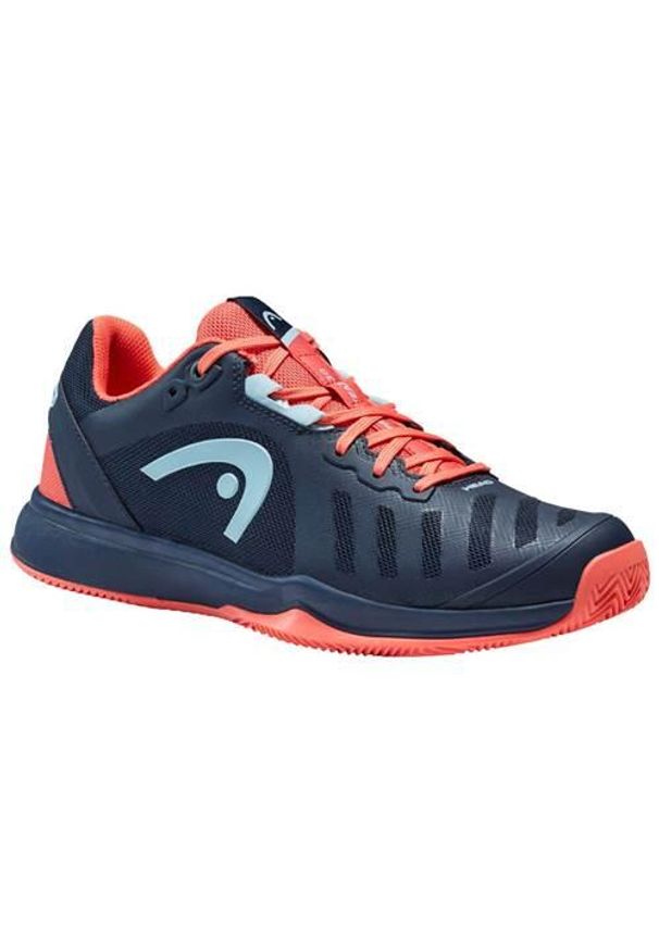 Buty do tenisa damskie Head Sprint Team 30. Zapięcie: sznurówki. Kolor: wielokolorowy, niebieski. Materiał: guma, materiał, tkanina, syntetyk. Szerokość cholewki: normalna. Sport: bieganie, tenis