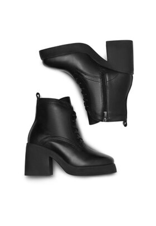 Lasocki Trzewiki Vanni EST-VANNI-05 Czarny. Kolor: czarny. Materiał: skóra