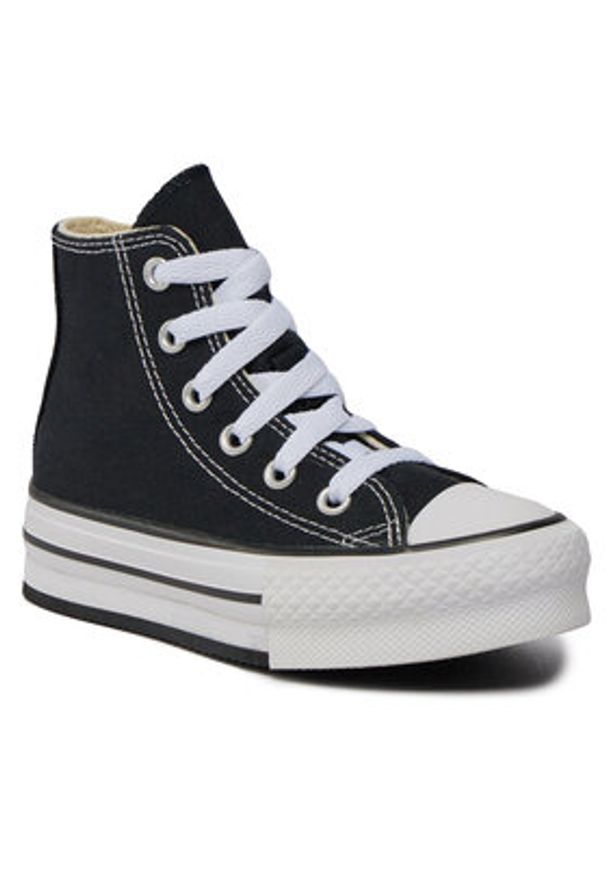 Converse Trampki Chuck Taylor All Star Lift Platform High Top Little Kids 372859C Czarny. Kolor: czarny. Materiał: materiał. Obcas: na platformie