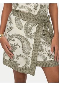 only - ONLY Spódnica mini Leya 15373651 Kremowy Regular Fit. Kolor: kremowy. Materiał: wiskoza #7