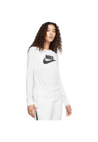 Koszulka z długim rękawem damska Nike Sportswear longsleeve. Kolor: czarny, wielokolorowy, biały. Materiał: bawełna. Długość rękawa: długi rękaw. Długość: długie. Sport: fitness #1