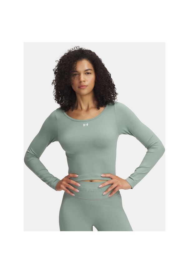 Longsleeve Under Armour Train Seamless. Kolor: zielony. Długość rękawa: długi rękaw. Sport: bieganie
