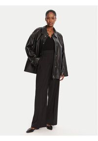 BOSS Kurtka skórzana Salaha 50544445 Czarny Relaxed Fit. Kolor: czarny. Materiał: skóra #4