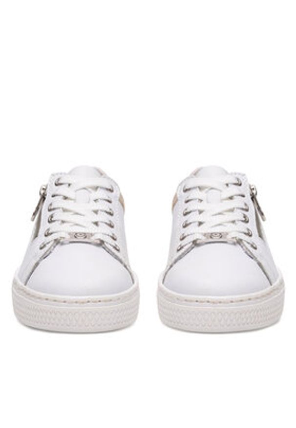Rieker Sneakersy L59A1-81 Biały. Kolor: biały. Materiał: skóra