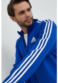 adidas Performance dres sportowy. Kolor: niebieski. Materiał: dresówka. Sport: fitness #5