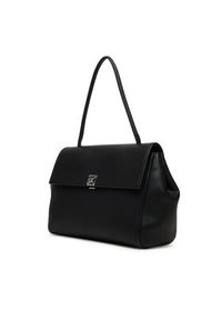 Calvin Klein Torebka Emblem Hw Pebble Satchel LV04F3494G Czarny. Kolor: czarny. Materiał: skórzane #4