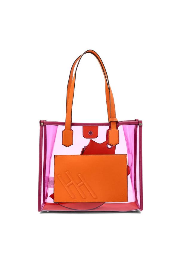 Różowa Torebka Hispanitas Stylowa Shopperka Damska. Kolor: różowy. Styl: elegancki
