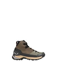 Salewa - Buty trekkingowe damskie Puez Leather Mid Ptx Women. Kolor: wielokolorowy, szary, brązowy