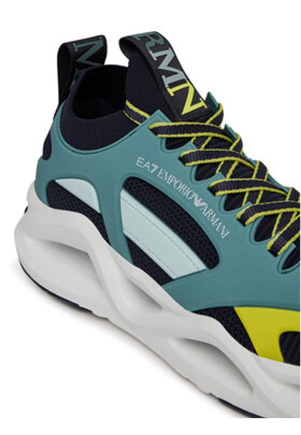 EA7 Emporio Armani Sneakersy X8X174 XK377 U517 Kolorowy. Materiał: skóra. Wzór: kolorowy