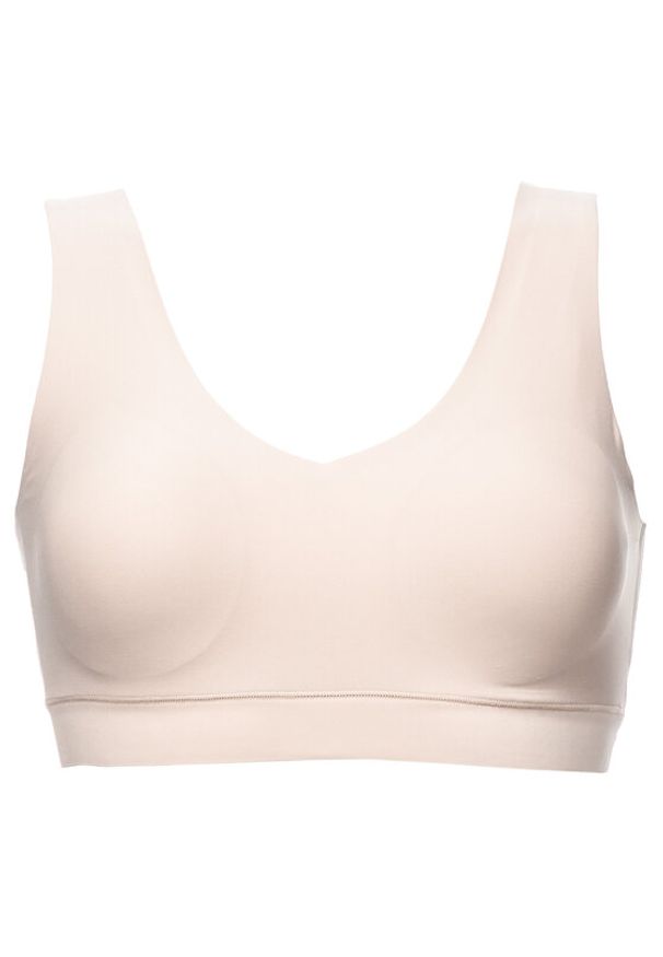 Chantelle Biustonosz top Soft Stretch C16A10 Beżowy. Kolor: beżowy. Materiał: syntetyk