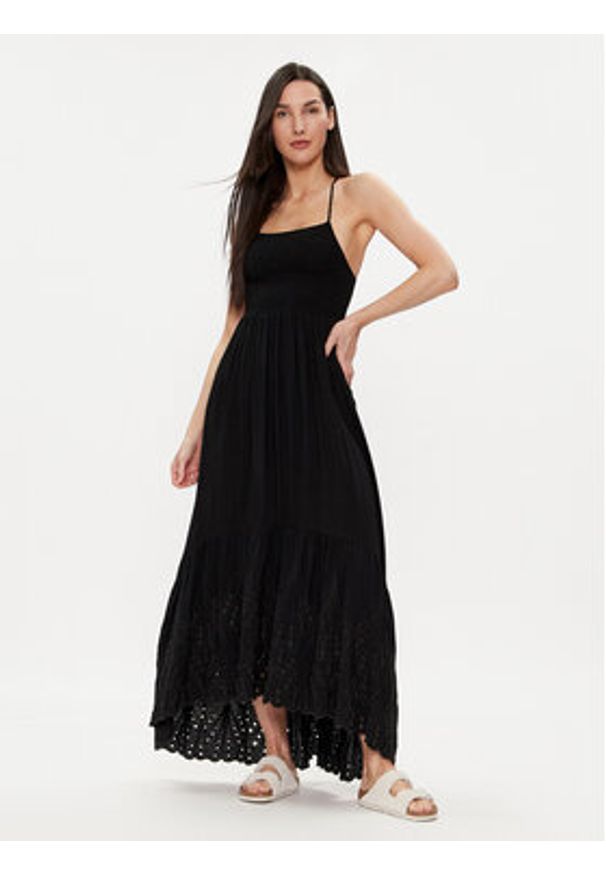 Maaji Sukienka codzienna 2123CLD004 Czarny Regular Fit. Okazja: na co dzień. Kolor: czarny. Materiał: wiskoza. Typ sukienki: proste. Styl: casual