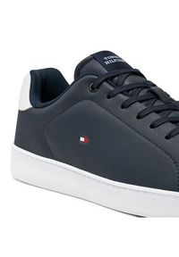 TOMMY HILFIGER - Tommy Hilfiger Sneakersy Court Cupsole Leather Flag FM0FM05451 Granatowy. Kolor: niebieski #4