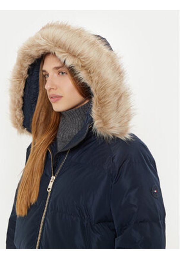TOMMY HILFIGER - Tommy Hilfiger Kurtka puchowa WW0WW42743 Granatowy Regular Fit. Kolor: niebieski. Materiał: syntetyk