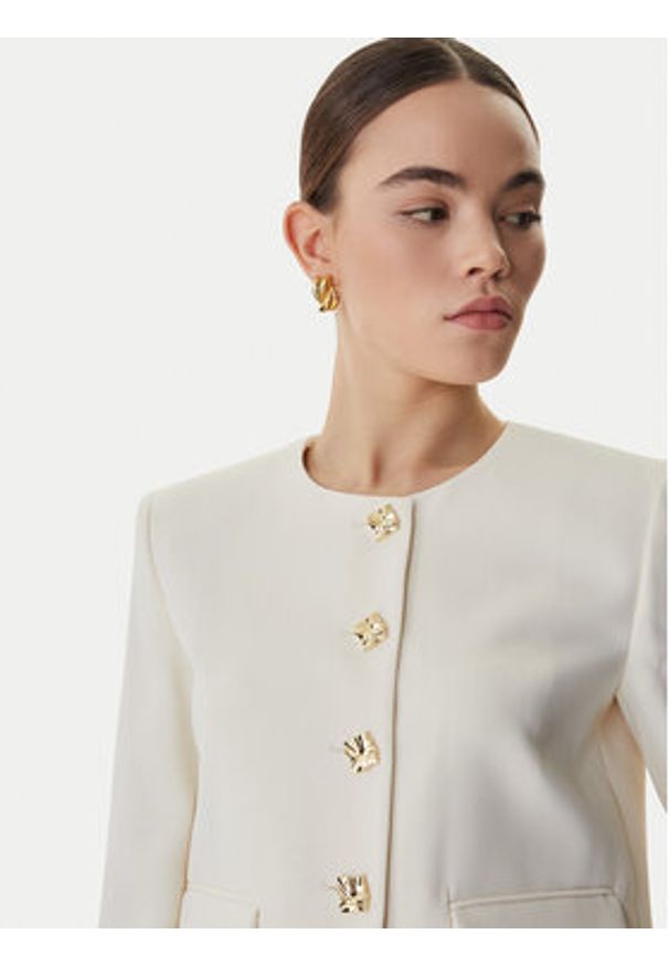 Marella Marynarka Falesia 2613041063 Écru Regular Fit. Materiał: syntetyk