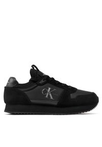 Calvin Klein Jeans Sneakersy Runner Sock Laceup Ny-Lth YM0YM00553 Czarny. Kolor: czarny. Materiał: zamsz, skóra #1