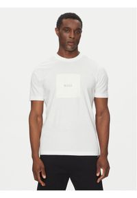 BOSS T-Shirt Logo 50538096 Biały Regular Fit. Kolor: biały. Materiał: bawełna