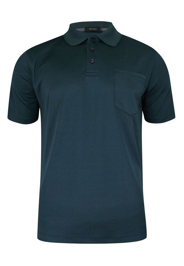 Belika - Koszulka POLO, Granatowa, Oddychająca, Atramentowa, Męska, Krótki Rękaw, T-shirt -BELIKA. Okazja: na co dzień. Typ kołnierza: polo. Kolor: niebieski. Materiał: poliester. Długość rękawa: krótki rękaw. Długość: krótkie. Styl: casual